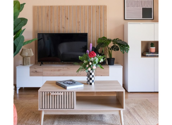 Módulo tv 2 puertas + cajón y patas LUENA Módulo tv 2 puertas + cajón y patas LUENA