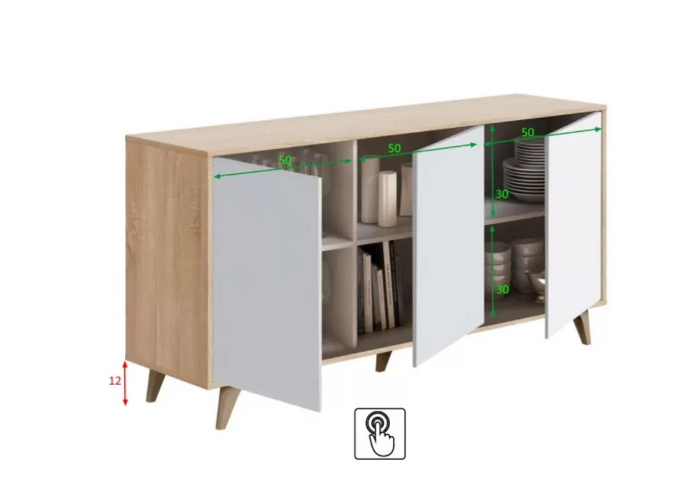 Aparador 3 portas MILO Aparador 3 portas MILO