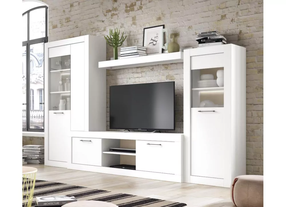Muebles de salón blancos en Madrid  Muebles Valencia® Acabado Blanco -  Make Home Orts