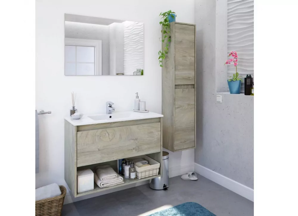 Columna de baño color blanco, Muebles para baño baratos