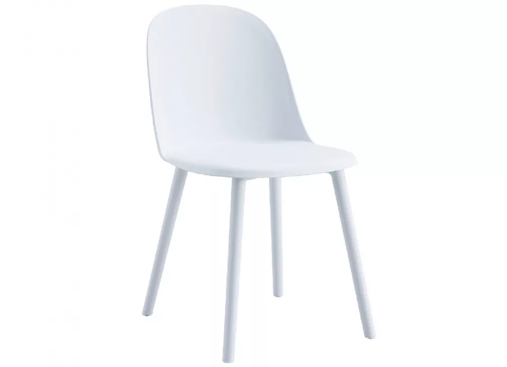 Pack 6 sillas NÓRDICA, silla comedor salón, patas en madera, color Blanco