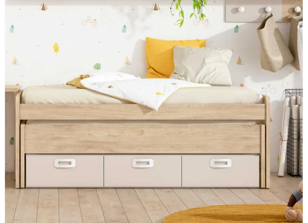 Compacto de 90 ó 105 con costado curvos y 3 cajones CLEO