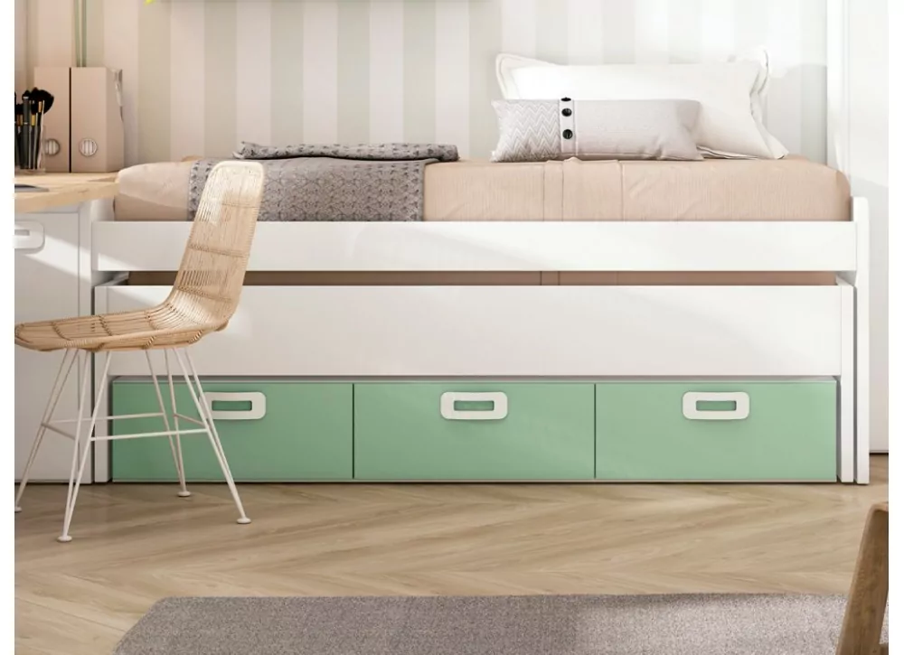 Compacto de 90 ó 105 con costado curvos y 3 cajones CLEO