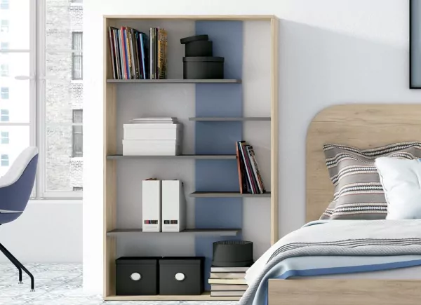 Estantería de 5 baldas escalonadas CLEO Estantería de 5 baldas escalonadas CLEO