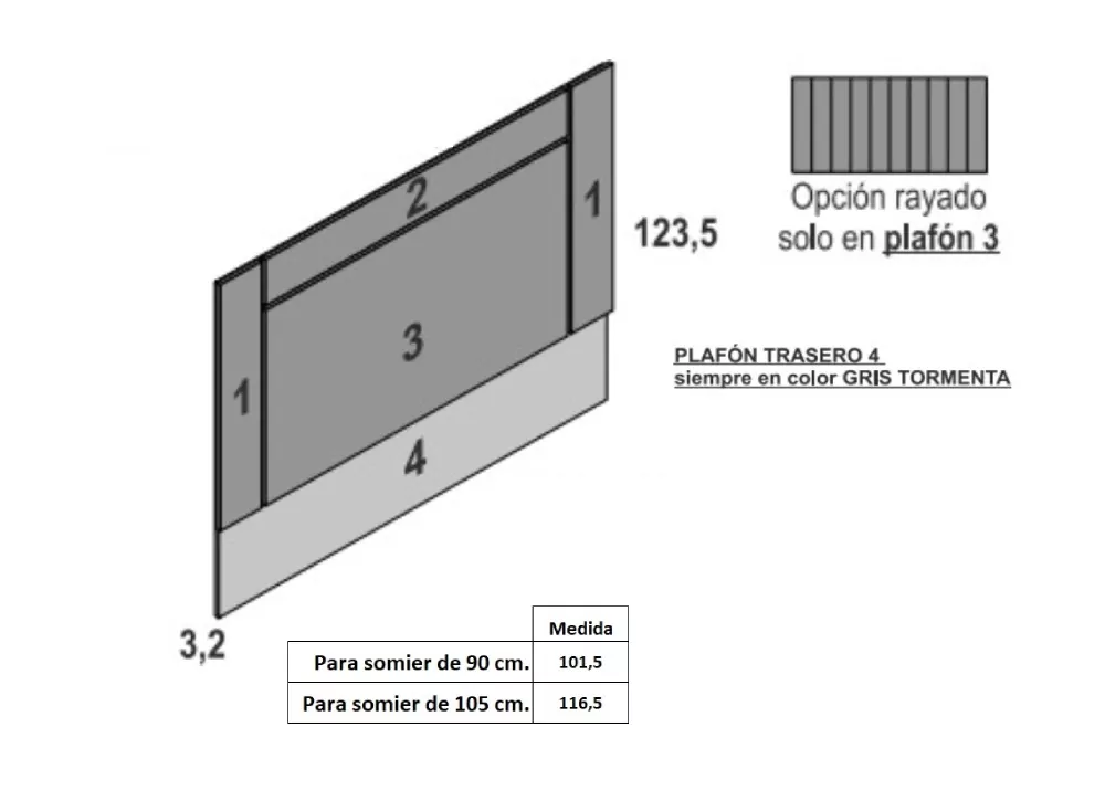 CABECERO INDIVIDUAL SARASOTA