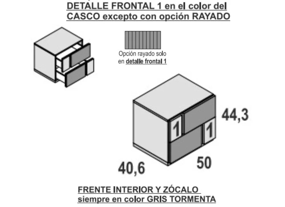 Mesilla 2 ó 3 cajones con guías FLORIDA STAR Mesilla 2 ó 3 cajones con guías FLORIDA STAR