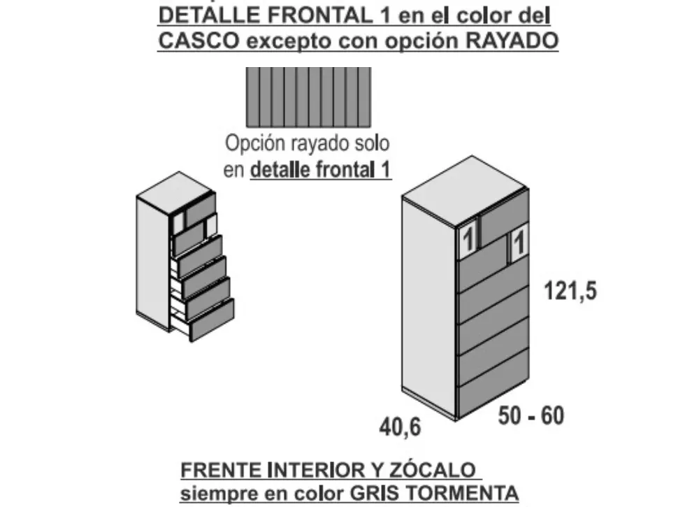 SINFONIER 6 CAJONES SIN PATAS FLORIDA 3