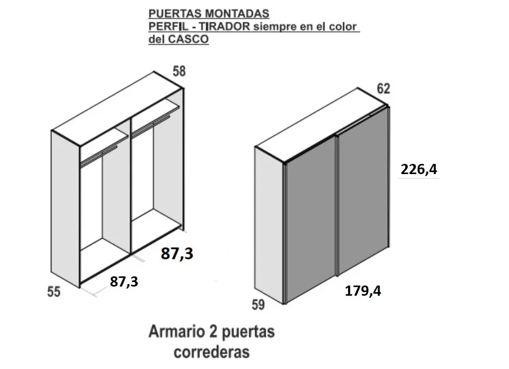 ARMARIOS DE PUERTAS CORREDERAS FLORIDA