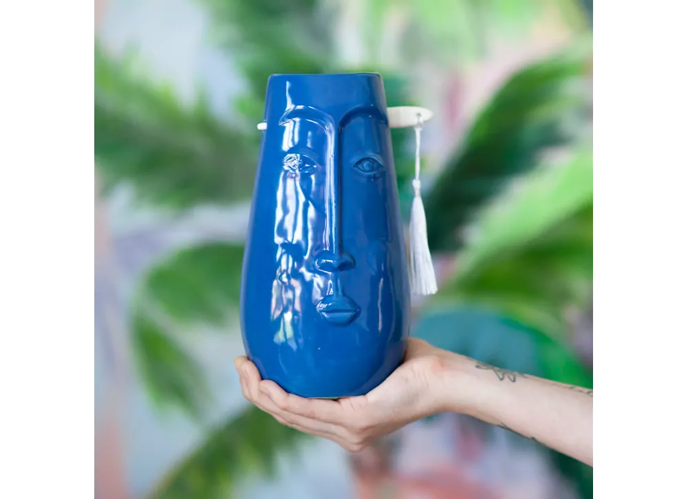 Vaso de ger de cara étnica NUI