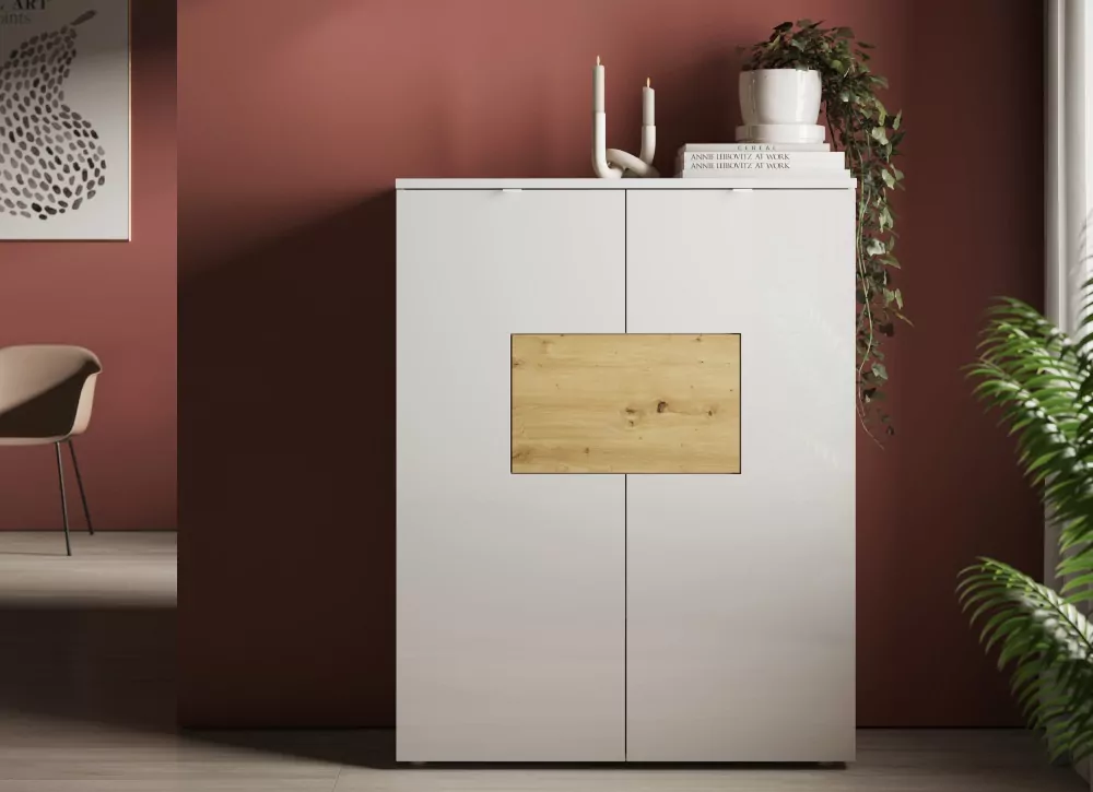 Librería de salón frente lacado LAREDO