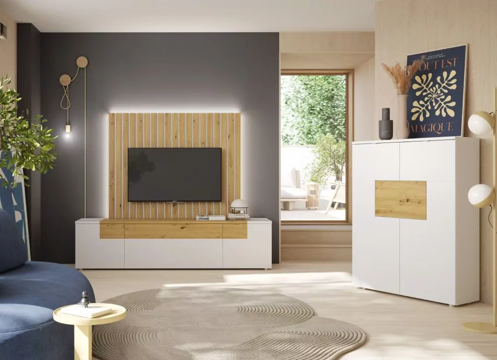 Estante de salão com frente laqueada SUANCES