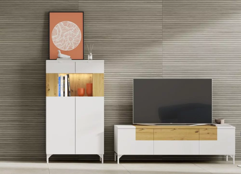 Librería de salón frente lacado NOJA