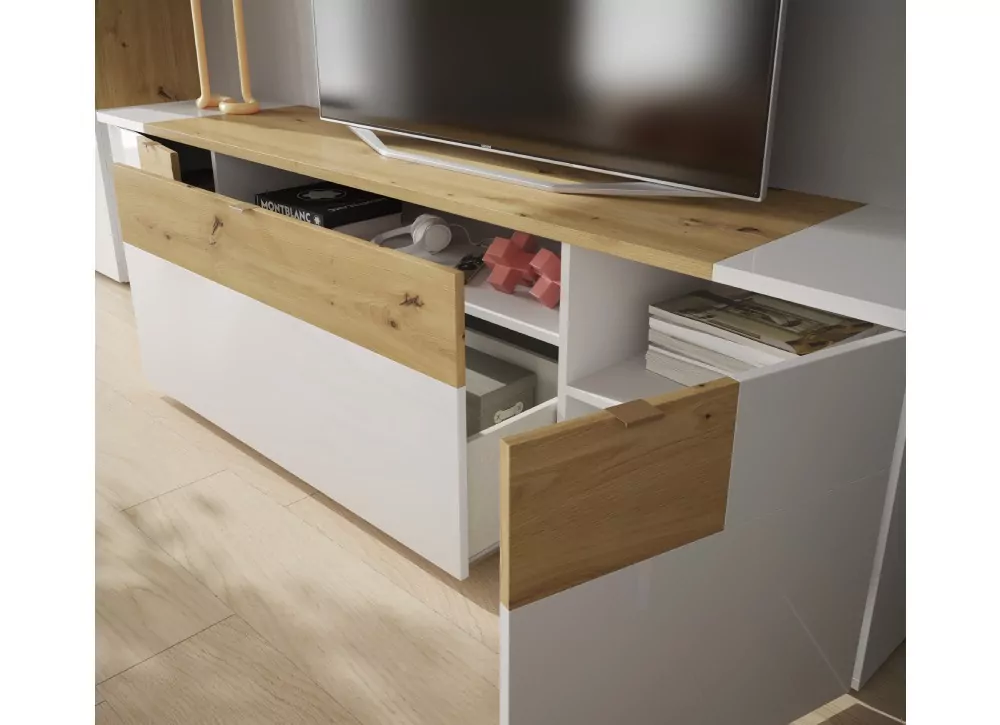 Mueble de televisión lacado CANTABRIA Mueble de televisión lacado CANTABRIA