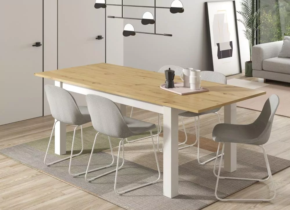 Mesa de jantar retangular extensível CANTÁBRICO Mesa de jantar retangular extensível CANTÁBRICO