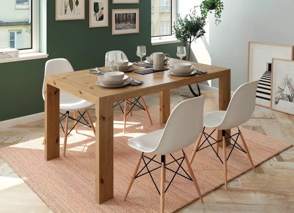 Mesa de jantar com pé deslocável CANTÁBRICO