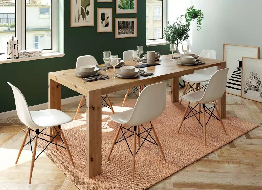 Mesa de comedor pie desplazable CANTABRICO