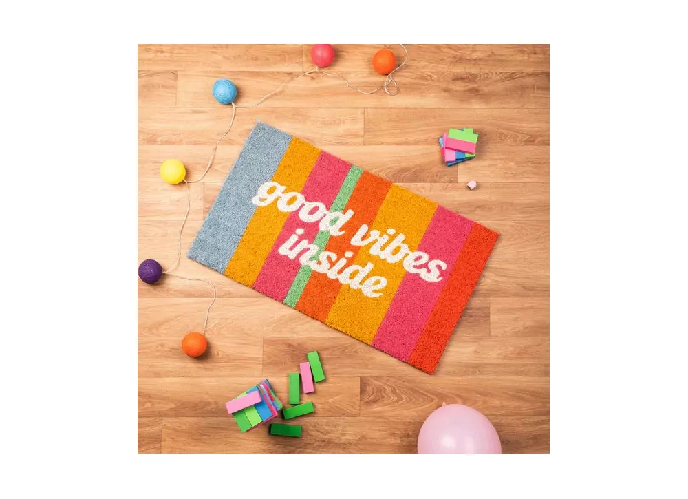 Felpudo multicolor GOOD VIBES Felpudo multicolor GOOD VIBES