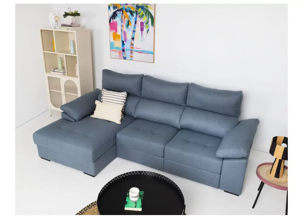 Sofá chaise longue com assentos deslizantes ZIP Sofá chaise longue com assentos deslizantes ZIP