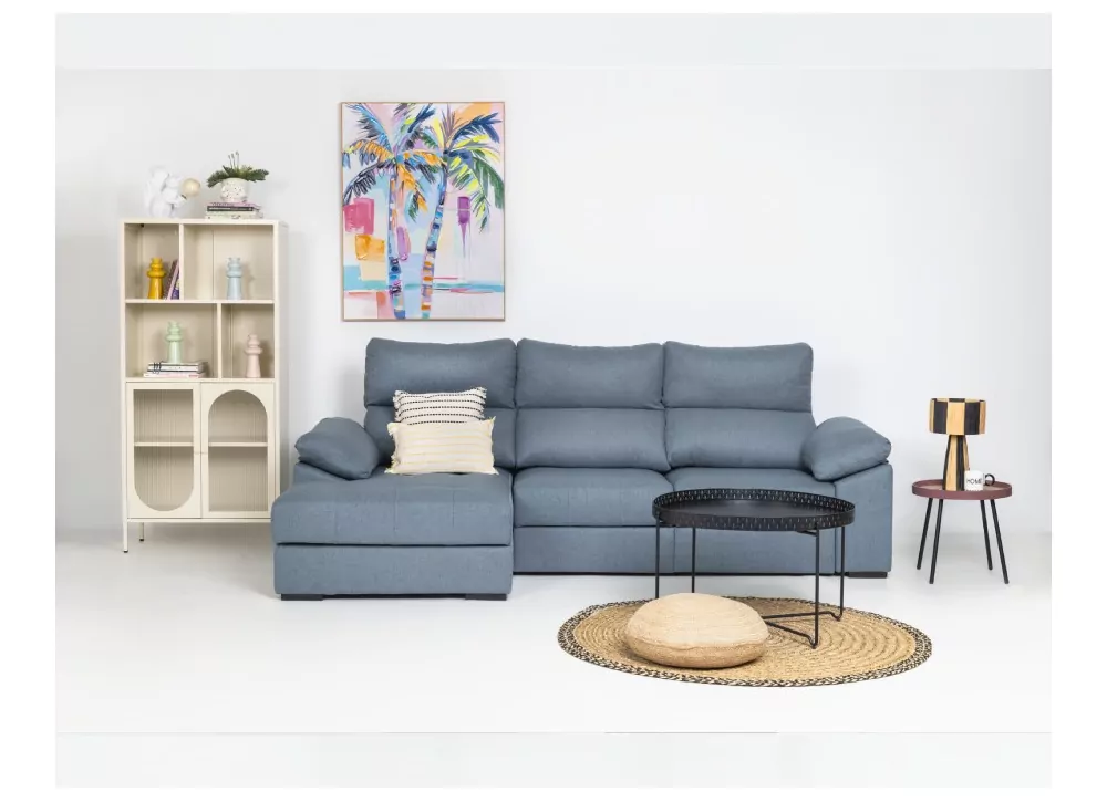 Sofá chaise longue com assentos deslizantes ZIP