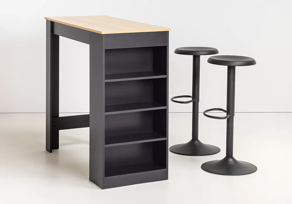 Mesa alta con estantes ALEX Mesa alta con estantes ALEX