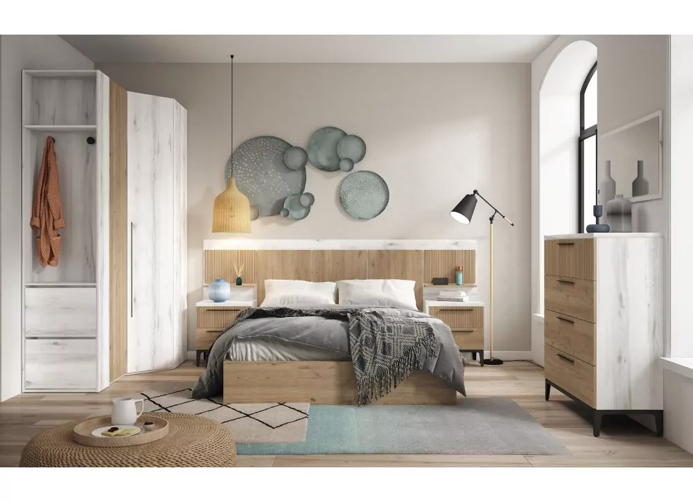 Mesita de 2 cajones ORLANDO Mesita de 2 cajones ORLANDO