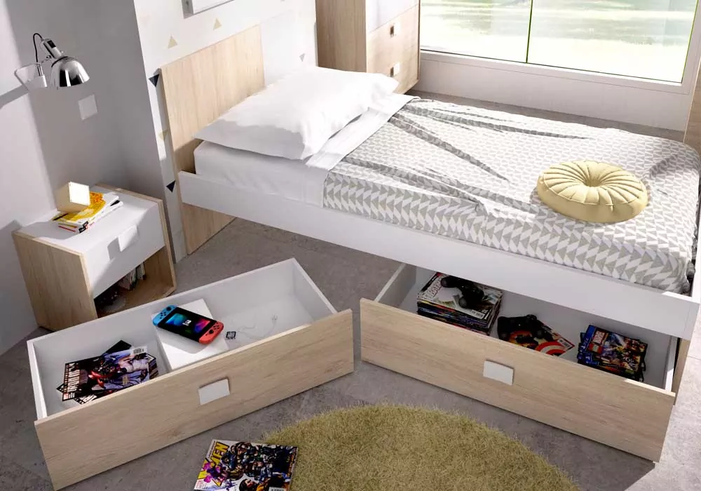 Cama juvenil con o sin cajones DANAY